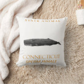 Connecticut Territory Animal Physeter macrocephalu クッション (ブランケット)