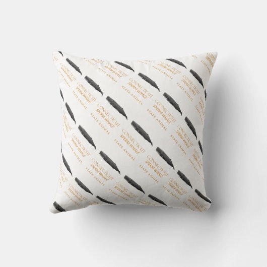 Connecticut Territory Animal Physeter macrocephalu クッション (裏面)