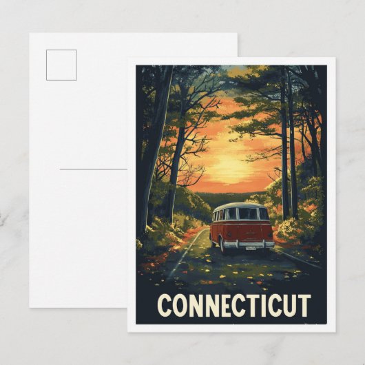 Connecticut USA Art Vintage Travel ポストカード (正面/裏面)