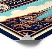 Connecticut Vintage Travel Poster ポスター (角)