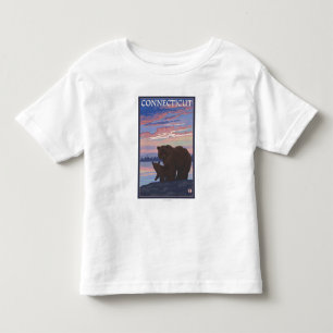 ConnecticutBearおよびカブス トドラーTシャツ
