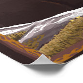 ConnecticutBlack Bear in Forest ポスター (角)