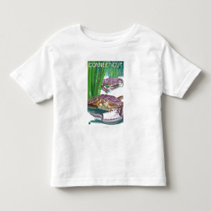 ConnecticutCrabおよび漁師 トドラーTシャツ