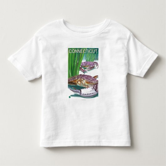 ConnecticutCrabおよび漁師 トドラーTシャツ (正面)