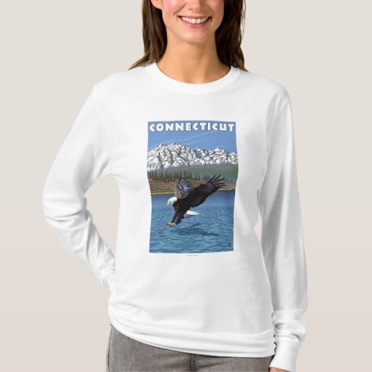 ConnecticutEagleの魚釣り Tシャツ (正面)