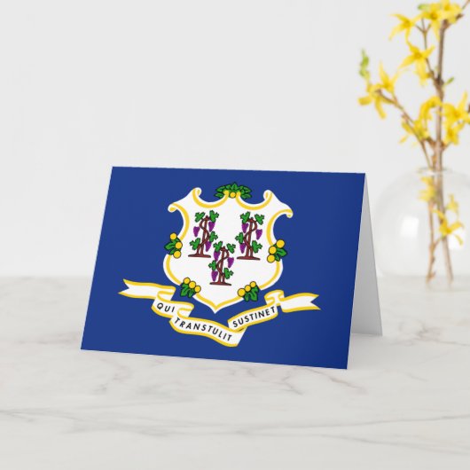 Connecticuter Flag, Flag of Connecticut カード (黄色い花)