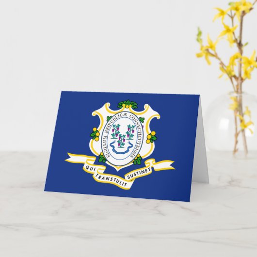 Connecticuter Flag & Seal, Connecticut カード (黄色い花)