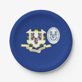 Connecticuter Flag & Seal, Connecticut ペーパープレート