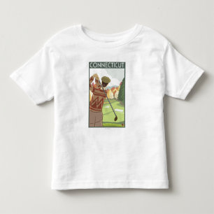 ConnecticutGolfing場面 トドラーTシャツ