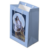 ConnecticutHowlingのオオカミ ミディアムペーパーバッグ (裏面アングル)