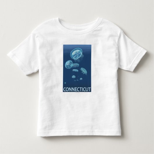 ConnecticutJellyfish場面 トドラーTシャツ (正面)