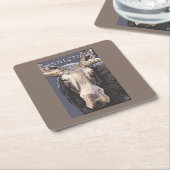 ConnecticutMooseの終わり スクエアペーパーコースター (アングル)