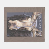 ConnecticutMooseの終わり フリースブランケット (正面(横))