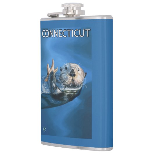 ConnecticutSeaのカワウソ場面 フラスク (左)