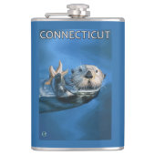ConnecticutSeaのカワウソ場面 フラスク (正面)