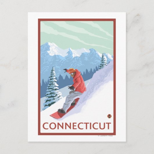 ConnecticutSnowboarderシーン ポストカード (正面)