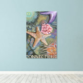 ConnecticutTidepoolシーン キャンバスプリント (インサイチュ (ウッドフロア))