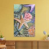 ConnecticutTidepoolシーン キャンバスプリント (インサイチュ (リビング))