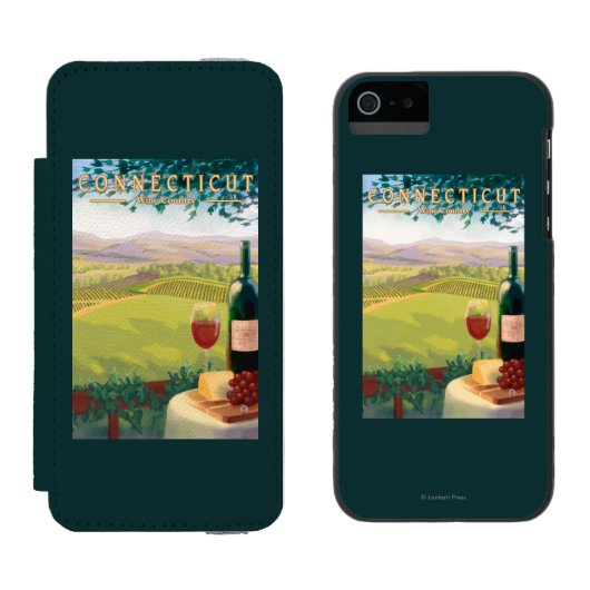 ConnecticutWineの国場面 Incipio iPhoneウォレットケース (並び)