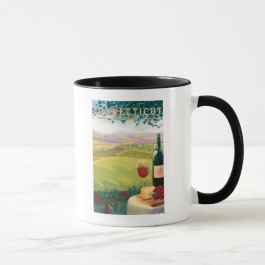 ConnecticutWineカントリーシーン マグカップ (右)