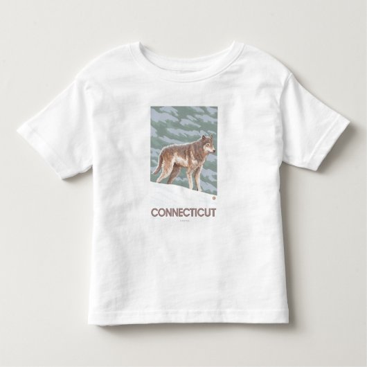 ConnecticutWolf場面 トドラーTシャツ (正面)