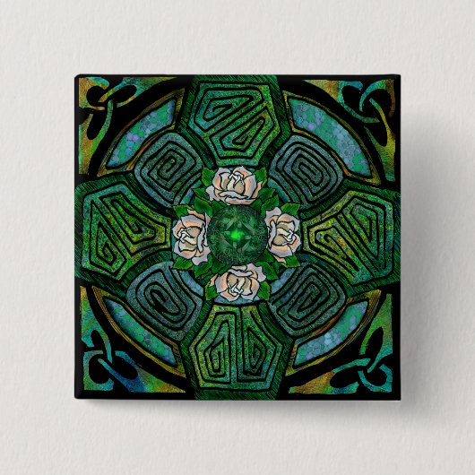 Connemaraの十字ボタン 缶バッジ (正面)