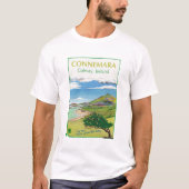 Connemara Travel Poster T shirt Design Tシャツ (正面)