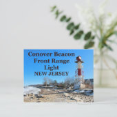 Conover Beacon Front Range Light, NJ Postcard ポストカード (スタンド正面)