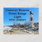 Conover Beacon Front Range Light, NJ Postcard ポストカード (正面)