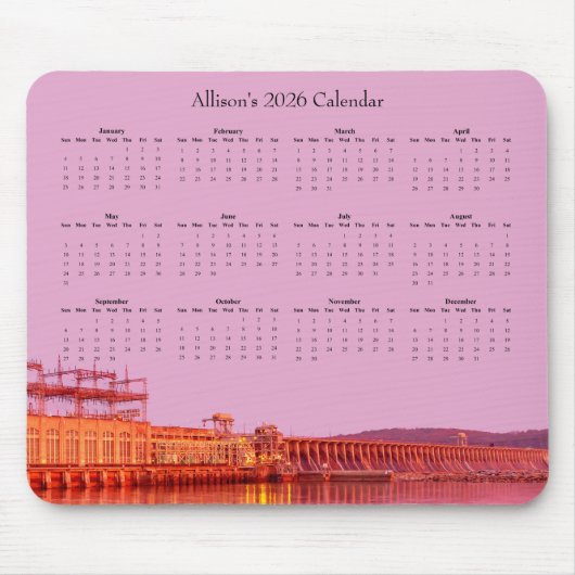 Conowingo Dam at Sunrise – 2026 Calendar マウスパッド (正面)