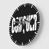 CONQUER – オリンピック重量挙げ – ジムやる気を起こさせる ラージ壁時計 (傾斜)