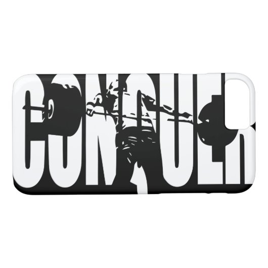 CONQUER – オリンピック重量挙げ – ジムやる気を起こさせる Case-Mate iPhoneケース (裏面(横))
