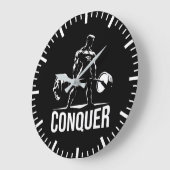 CONQUER – ジムやる気を起こさせる,トレーニングフィットネスアニメ ラージ壁時計 (傾斜)