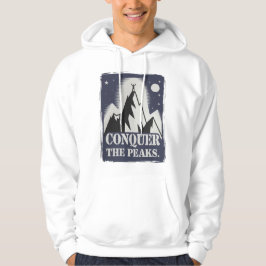 Conquer the Peaks Motivational Mountain Design パーカ