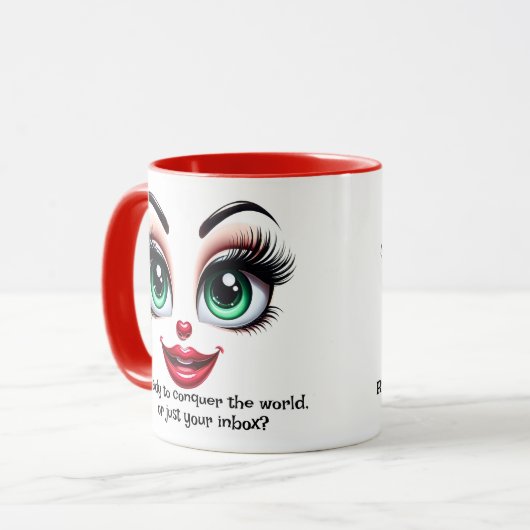 Conquer World  Add Name Message Fabulous Eyes Face マグカップ (正面左)