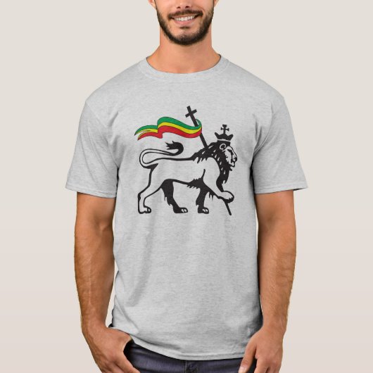 Conquering Lion of Judah Rastafari Reggae Shirt Tシャツ (正面)
