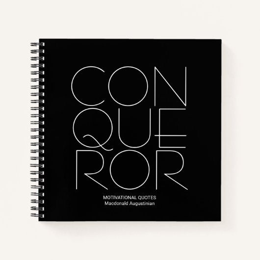 CONQUERORパーソナライズされた祈りの言葉仕訳帳 ノートブック (正面)