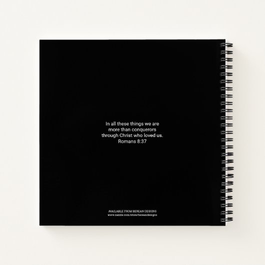 CONQUERORパーソナライズされた祈りの言葉仕訳帳 ノートブック (裏面)