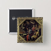 conquesを計画しているCosimo Iのde Medici (1519-74年) 缶バッジ (正面&裏面)