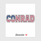 Conrad Name Vorname USA Sticker Stickerset シール (シート)