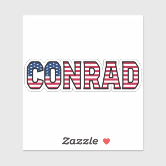 Conrad Name Vorname USA Sticker Stickerset シール (シート)