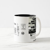 Conrailの列車は1984年を約束されるように渡します ツートーンマグカップ (正面右)