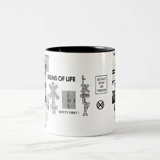 Conrailの列車は1984年を約束されるように渡します ツートーンマグカップ (中央)