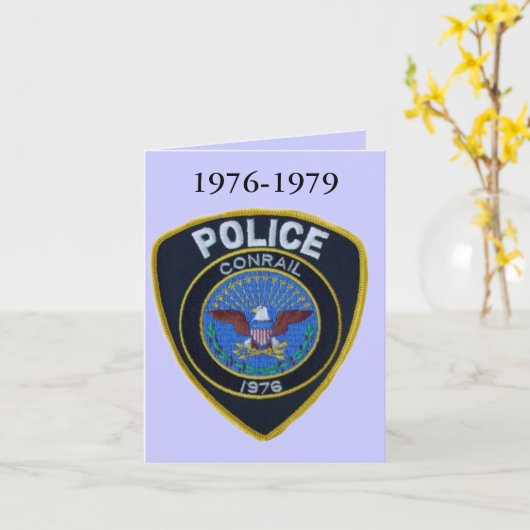 Conrailの鉄道警察はメッセージカードを修繕します カード (黄色い花)