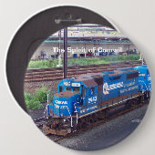 Conrail - GP38 -の精神青いペンキのPRR #2943 缶バッジ (正面&裏面)