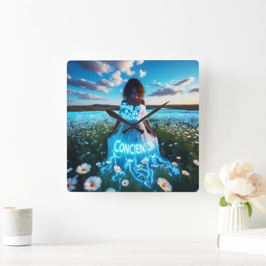 Consciousness / Conciencia スクエア壁時計 (ホーム)