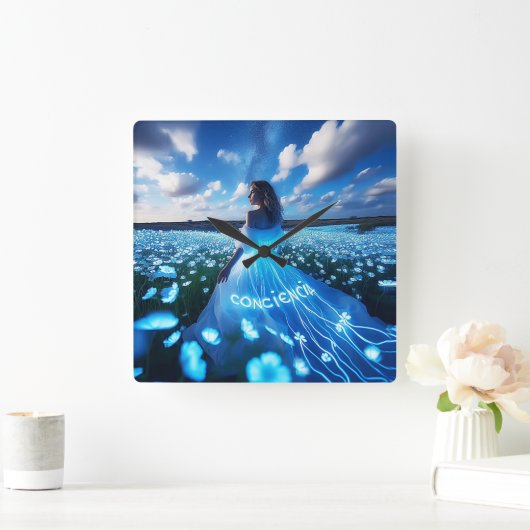 Consciousness / Conciencia スクエア壁時計 (ホーム)