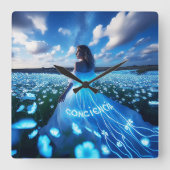 Consciousness / Conciencia スクエア壁時計 (正面)