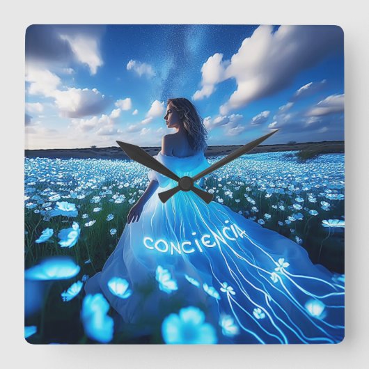 Consciousness / Conciencia スクエア壁時計 (正面)