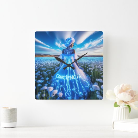 Consciousness / Conciencia スクエア壁時計 (ホーム)